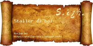 Staller Ábel névjegykártya
